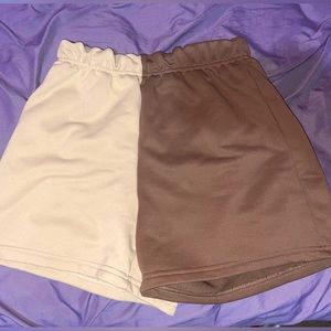 Shein color block shorts